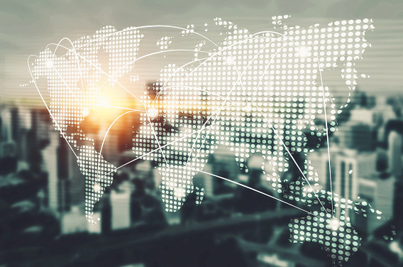 image of a map with interconnected countries