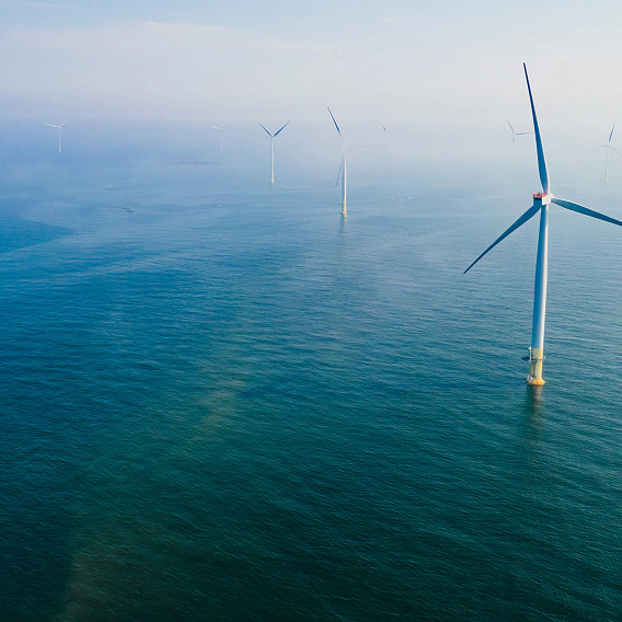 Wind turbine in the sea